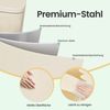 SONGMICS Mülleimer Küche, 50 Liter, Abfalleimer, Treteimer, mit Deckel, Softclose, Fußpedal, Stahl, Inneneimer, sandbeige Bild 4