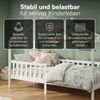 Bellabino 'Bia' Hausbett 80x160 cm, weiß, Kiefer Massivholz, Montessori Kinderbett mit Rausfallschutz und Lattenrost Bild 3