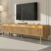 TV-Schrank 178 x 35 x 45 cm in Holzoptik, aus MDF, mit 4 Schubladen und Kabeldurchführungen Bild 4