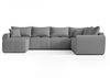 AX LIVING Malatya U XL Wohnlandschaft U Form XXL Ecksofa Hellgrau 303cm R Bild 3