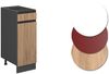 Küchenunterschrank R-Line Goldkraft Eiche 30 cm J-Shape AP Marmor Vicco Bild 5