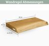 Wandregal Holz schwebend KYLO - Eichenholz Massiv, mit Baumkante | Bücherregal Schwebendes Regal Hängeregale für Wohnzimmer | 40x22x4cm Bild 2