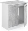 Spülenunterschrank R-Line Beton 80 cm mit Türen, mit Arbeitsplatte Vicco Bild 5