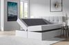 'Burgos' Boxspringbett mit Bettkasten und Topper, Grau, H3, 160x200 cm Bild 2