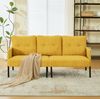 3-Sitzer-Sofa aus Cord mit Seitentasche, 171 x 72 x 80 cm, Gelb Bild 2