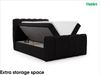 MEBLINI Boxspringbett NOMADE 120x200 cm mit Bettkasten – H3/Schwarz Boucle Polsterbett - Doppelbett mit Topper & Bonellfederkern-Matratze Bild 3