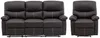 Vente-unique - CANBY Sofa and armchair set Kunstleder Braun - B 90 cm x H 95 cm x L 79 cm183 cm Bild 2