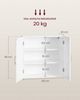 Vasagle Badezimmerschrank, Badschrank, wandmontiert, 30 x 60 x 60 cm, Wandschrank mit verstellbaren Ablagen, wolkenweiß BBC321W01 Bild 5