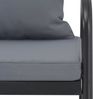 vidaXL 2-Sitzer-Gartenbank mit Auflagen Grau Aluminium 44699 Bild 5
