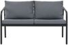 vidaXL 2-Sitzer-Gartenbank mit Auflagen Grau Aluminium 44699 Bild 2