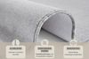 Kurzflor Teppich Nasty, rund - silber - 133 cm Durchmesser Bild 2