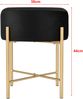 Sitzhocker Kungälv Polsterhocker bis 100 kg Schwarz/Messingfarben [en. casa] Bild 4