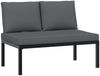 vidaXL Gartenbank mit Kissen Schwarz Aluminium 4008570 Bild 2
