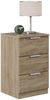 Nachttisch Fino Sonoma 37.6 x 61.8 cm mit 3 Schubladen Vicco Bild 5