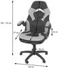 Bürostuhl HWC-K13, Drehstuhl Gamingstuhl, ergonomisch, verstellbare Armlehne, Kunstleder ~ camouflage-schwarz Bild 3