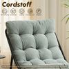 LVHOM Sessel mit Hocker, Gepolsterter Loungesessel aus Cord mit Metallgestell, ergonomischer Relaxsessel für Wohnzimmer und Schlafzimmer, Grün Bild 4
