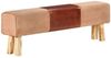 vidaXL Sitzbank Turnbock-Design 160cm Braun Echtleder Mango Massivholz [320608] Bild 3