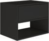Selsey 'Framme' Nachttisch hängend mit Schublade und Fach, Schwarz, 50 cm Bild 1