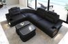 Mini Couch Elena L Form Leder - Büffelleder - schwarz - Links Bild 3