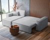 Selsey 'Scarlo' Ecksofa mit Schlaffunktion, Stauraum und Bouclé-Bezug, hellgrau, 83 x 244 x 145 cm Bild 4