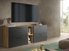 TV-Lowboard Onawa in grau und Eiche 176 cm Bild 2