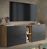TV-Lowboard Onawa in grau und Eiche 176 cm Bild 4