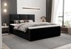 B&B Home 'Mallorca' Boxspringbett mit Bettkasten, Samt, Schwarz, 160x200 cm Bild 1