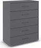 rauch Aditio Box, Kommode, 5 Schubladen, mit Softclose-Funktion, Farbe Grau metallic, BxHxT 80x100x43cm Bild 3