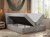 Boxspringbett Polsterbett mit Multipocket-Matratze und Topper - DIEGOS - 140x200cm - Hellgrau Velours - H3 Bild 2