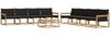 vidaXL Outdoor-Sofagarnitur 9 pcs Weiß und Schwarz 79 x 79 x 37 cm 3388534 Bild 2