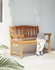 Gartenbank Teak 2-Sitzer HOME | mit Haus & Herz Design Bild 4