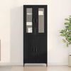 vidaXL Highboard 2 pcs Schwarz Eichen-Optik 69,5 x 34 x 180 cm 3334351 Bild 4