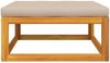 vidaXL Gartenhocker mit Kissen Taupe Massivholz Akazie 360006 Bild 3