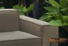 Dmora Rodonite-Sessel, Wohnzimmersessel, 100 % Made in Italy, Relaxsessel aus gepolstertem Stoff, 160 x 95 x 70 cm, Taupe Bild 4