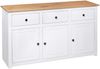vidaXL Sideboard Weiß 135x40x80 cm Kiefernholz Panama 282705 Bild 5