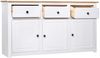 vidaXL Sideboard Weiß 135x40x80 cm Kiefernholz Panama 282705 Bild 3
