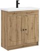vidaXL Badezimmermöbel-Set Artisan-Eiche 56 x 37,5 x 81 cm 3404133 Bild 2