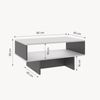Couchtisch Mjölby 36.4x80x45 cm Weiß / Anthrazit [en. casa] Bild 2