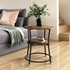 Couchtisch Quebec Antikholz 50 x 50 cm mit Ablage Vicco Bild 4
