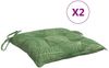 vidaXL Sitzkissen 2 Stk. Blattmuster 50x50x7 cm Stoff 361555 Bild 2