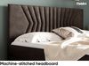 MEBLINI Boxspringbett BOTTI 140x200 cm mit Bettkasten – H4/Braun Samt Polsterbett - Gepolstert Doppelbett mit Matratze und Topper - Polsterbett mit Stauraum - Bett mit Kopfteil – Stauraumbett Bild 4