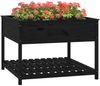 vidaXL Pflanzkübel mit Ablage Schwarz 111,5x111,5x81 cm Kiefernholz 823805 Bild 4