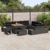 vidaXL Gartensofa-set mit Kissen 13 pcs Schwarz Poly Rattan 3364784 Bild 3