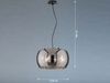 Fischer & Honsel 60857 Pendelleuchte Dima 40 sandschwarz Glas rauchfarben Bild 4