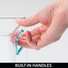 mDesign Aufbewahrung Organizer Behälter 4er-Set Kunststoff Transparent stapelbar Bild 5