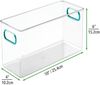mDesign Aufbewahrung Organizer Behälter 4er-Set Kunststoff Transparent stapelbar Bild 2