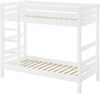 Erst-Holz Etagenbett Buche 90x200 cm, weiß, inkl. Rollroste Bild 3