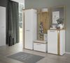 Garderobenschrank >TULUZA< LED, 2 Türen, Weiß / Artisan Eiche Dekor - 60,3x100x43,4cm (B/H/T) Bild 2