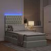 vidaXL LED-Speicherbett mit Matratze Hellgrau 90 x 190 cm Samt 3372693 Bild 5