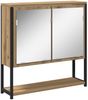 vidaXL Badezimmermöbel-Set mit Regal mit Tür 3 pcs Braun Holzwerkstoff 3334355 Bild 5